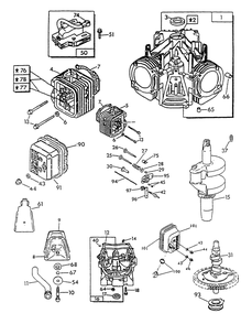 Engine Common Parts 2 Diagram and Parts List for 9600-0  Generac Generator
