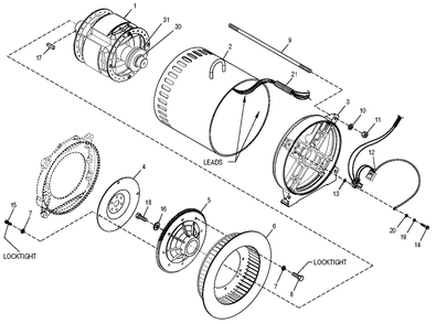 Alternator Diagram and Parts List for 0051050 (0505V01172 - 3105V03296)(2005) Generac Generator