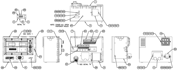 H Panel 2a Battery Charger Diagram and Parts List for CT10054ANSN (0507V21778)(2007) Generac Generator