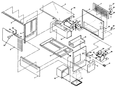 Home Standby Enclosure Diagram and Parts List for 9008-2  Generac Generator