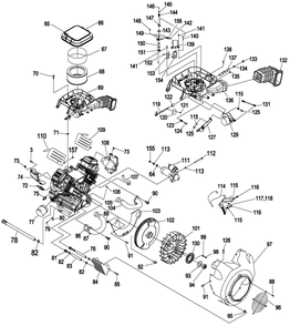 Engine 4 Diagram and Parts List for 0054960 (4905950 - 4911020)(2007) Generac Generator