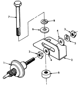 Mechanical Dashpot Diagram and Parts List for 9303-8  Generac Generator