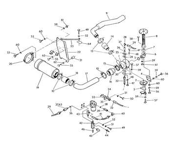 Turbocharger Diagram and Parts List for 9399-1  Generac Generator