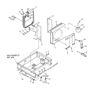 Mounting Base And Radiator Diagram and Parts List for 9156-0  Generac Generator