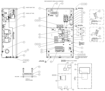 Part Location Diagram of 0E9987 Generac Harness 100/200a T/S with Svc Dis