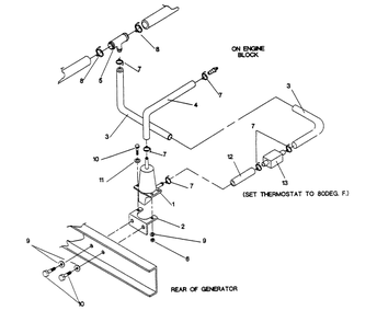Engine Heater Diagram and Parts List for 9604-2  Generac Generator