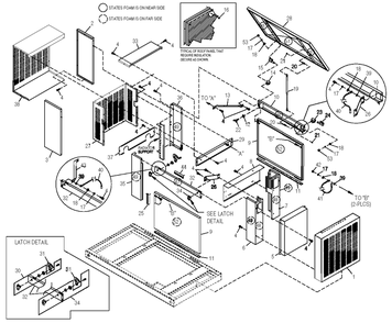 Enclosure Diagram and Parts List for 0051001 (1705V02780 - 3305V03353)(2005) Generac Generator