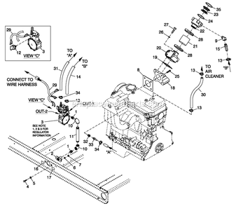Ev Fuel System 2.4l C2 Diagram and Parts List for QT03524GVSNR (4667946)(2016) Generac Generator