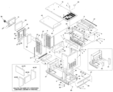 Enclosure Diagram and Parts List for 0041260 (3167756 - 3214478)(2014) Generac Generator
