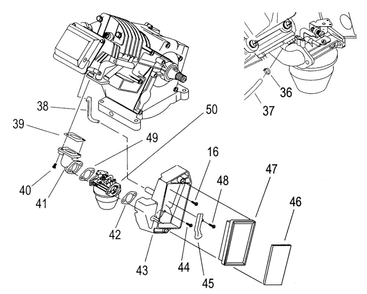Cabinet Parts 3 Diagram and Parts List for EHC04276  Generac Engine