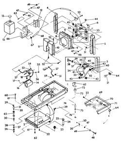 Mounting Base Diagram and Parts List for 9134-8  Generac Generator