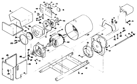 Tractor Driven Generator And Mounting Base Diagram and Parts List for 6872-6  Generac Generator