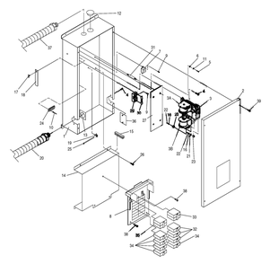 Load Center Diagram and Parts List for 0046921 (3877004 - 3877128)(2004) Generac Generator