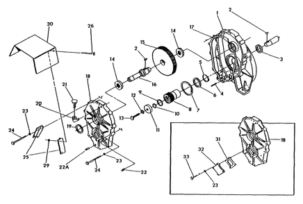 Gear Box Diagram and Parts List for 9566-2  Generac Generator