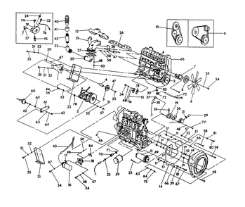 Engine Diagram and Parts List for 0611-1  Generac Generator