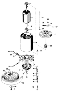 Alternator Diagram and Parts List for 6214-0  Generac Generator