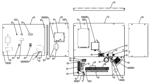 Control Panel Diagram and Parts List for 0049132 (3797302 - 3797704)(2003) Generac Generator