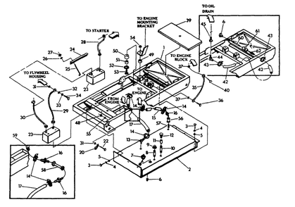 Mounting Base Diagram and Parts List for 9469-3  Generac Generator