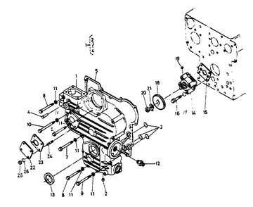 Gear Case Diagram and Parts List for 1008-D  Generac Welder