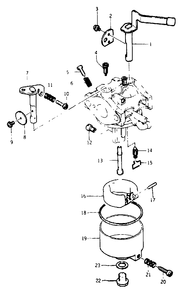 Carburetor Diagram and Parts List for G1600 (8835-0)(8835-0) Generac Generator