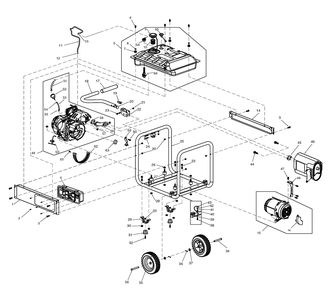 Fig-0 Diagram and Parts List for G0061103 GP5500 Generac Generator