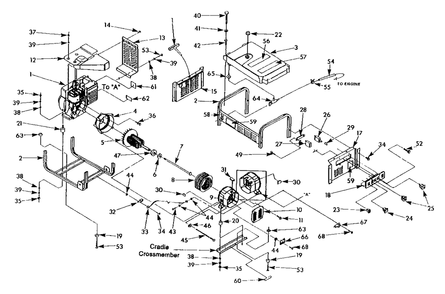 Generator Diagram and Parts List for 1N170 (9864-0)(9864-0) Generac Generator