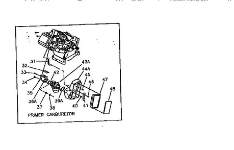 Air Cleaner And Carburetor 1 Diagram and Parts List for GN190  Generac Engine