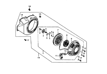 Starter Diagram and Parts List for 005939-0  Generac Generator