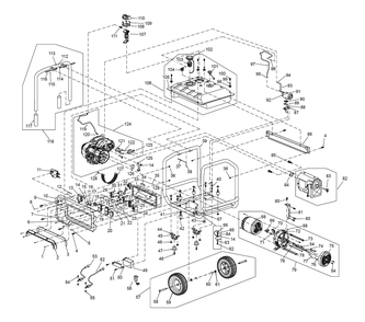 Fig-0 Diagram and Parts List for G0072470 XT8500EFI Generac Generator