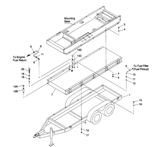 Trailer Diagram and Parts List for 4365-1  Generac Generator