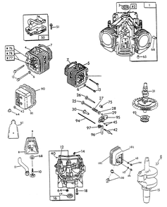 Engine Common Parts 1 Diagram and Parts List for 9677-3  Generac Generator