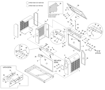 Enclosure Diagram and Parts List for 0050312 (4328537)(2005) Generac Generator