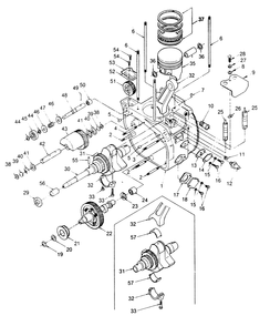 Engine Crankcase (Part 1) Diagram and Parts List for 1006-C  Generac Welder