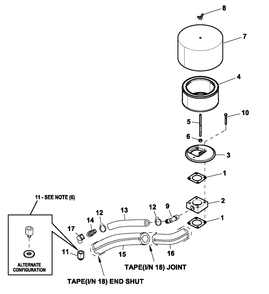 Air Cleaner 2.4l G2 Turbo Diagram and Parts List for HT03524GNAX (6798528)(2011) Generac Generator