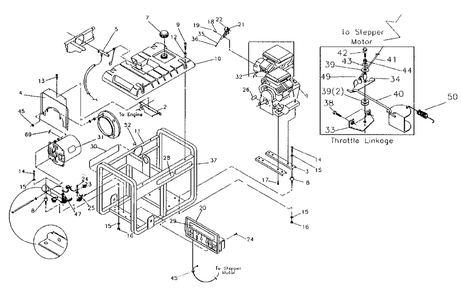 Generator Cradle Drawing No. 92562 Diagram and Parts List for MC10000 (9809-0)(9809-0) Generac Generator