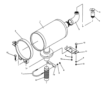 Muffler Diagram and Parts List for 0590-3  Generac Generator