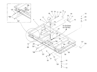 Mounting Base Diagram and Parts List for 4373-1  Generac Generator