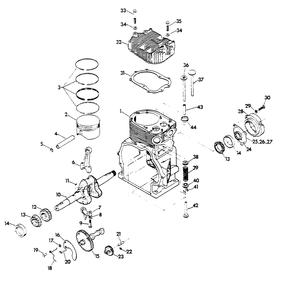 Engine Diagram and Parts List for 6216-0  Generac Generator