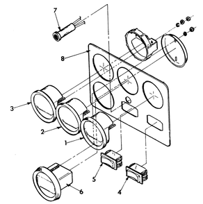 Remote Gauge Panel Diagram and Parts List for 9061-0  Generac Generator