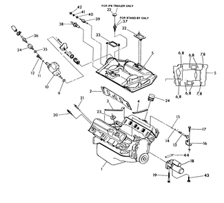 4.3 Liter Engine (Part 3) Diagram and Parts List for 9607-0  Generac Generator