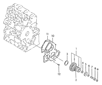Oil Pump Components Diagram and Parts List for 9410-0 (Np80d)(Rv Gen) Generac Generator