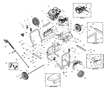 Fig-0 Diagram and Parts List for 005993R2  Generac Pressure Washer
