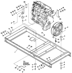 Mounting Base 2.4l C2 Diagram and Parts List for QT04524ANSY (5649706 - 5876247)(2010) Generac Generator