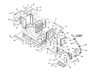 Radiator Diagram and Parts List for 9348-2  Generac Generator