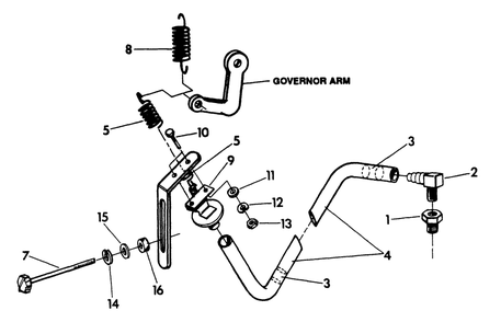 Vacuum Dashpot Diagram and Parts List for 9300-4  Generac Generator
