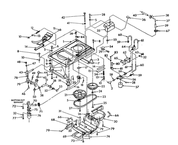 Base And Pulley Diagram and Parts List for 9653-2  Generac Generator