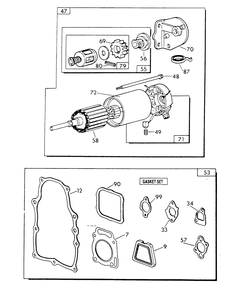 Gn-480 Engine (Part 2) Diagram and Parts List for 9206-1  Generac Generator