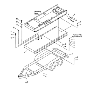 Trailer Diagram and Parts List for 4064-0  Generac Generator