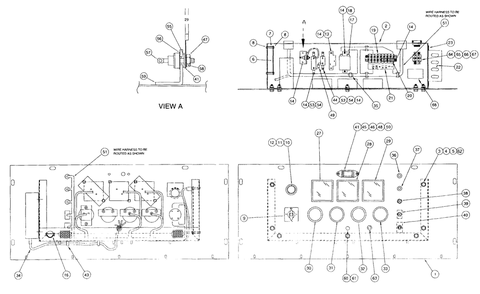 Part Location Diagram of 0D4220 Generac Control Panel W/Silkscreen Gr/D1