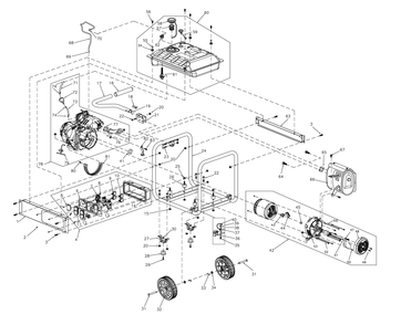 Fig-0 Diagram and Parts List for G0076700 GP6500 Generac Generator